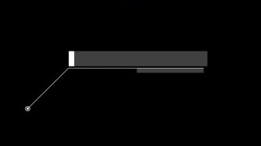 Yüksek teknoloji stili animasyonlu HUD çerçeve. Alfa.