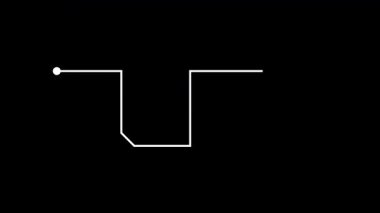 Yüksek teknoloji stili animasyonlu Arıza Çağrı HUD çerçevesi. Alfa.