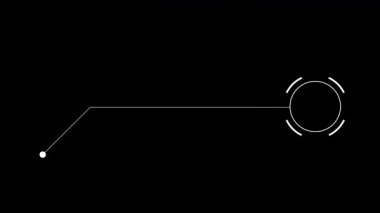 Yüksek teknoloji stili animasyonlu Arıza Çağrı HUD çerçevesi. Alfa.