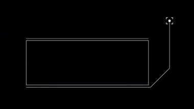 Yüksek teknoloji stili animasyonlu Arıza Çağrı HUD çerçevesi. Alfa.