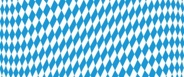 Bavyera Oktoberfest şablonu mavi ve beyaz eşkenar dörtgen Bavyera Bayrağı mavi kareli arka plan. Vektör elmas arkaplanı.