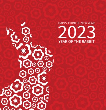 Çin Yeni Yılı 2023 - Tavşan Yılı. Mutlu Çin Yeni Yılı 2023. Ay yeni yılı. 