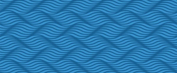 Mavi renkli su dalgası pürüzsüz desen. Vektör soyut tekrarlama arkaplanı.