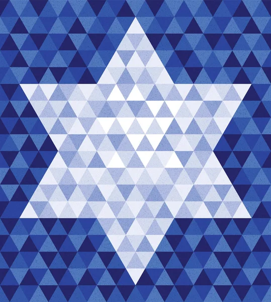 Διάνυσμα Αφηρημένο Φόντο Τρίγωνα Στο Σχήμα Του David Star Μπλε — Διανυσματικό Αρχείο