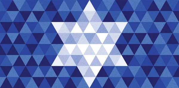 Vektorové Abstraktní Pozadí Trojúhelníky Tvaru David Star Modré Geometrické Trojúhelníkové — Stockový vektor