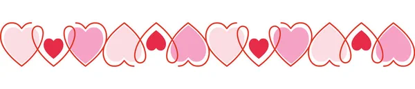 心でシームレスなパターン ハート デザイン要素 バレンタインデー 母の日 女性の日 ベクトル — ストックベクタ