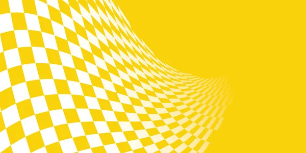 Жовтий Білий Картатий Абстрактний Фон Гонка Фоні Пробілом Тексту Гоночний — стоковий вектор