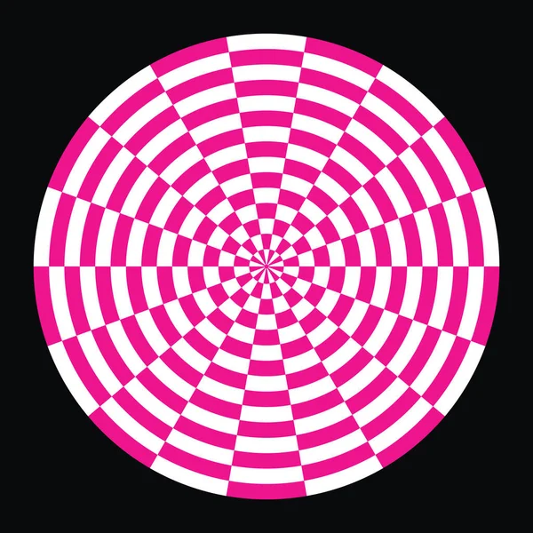 Розовые Белые Чередующиеся Полосы Круглой Форме Элемент Дизайна Абстрактный Фон — стоковый вектор