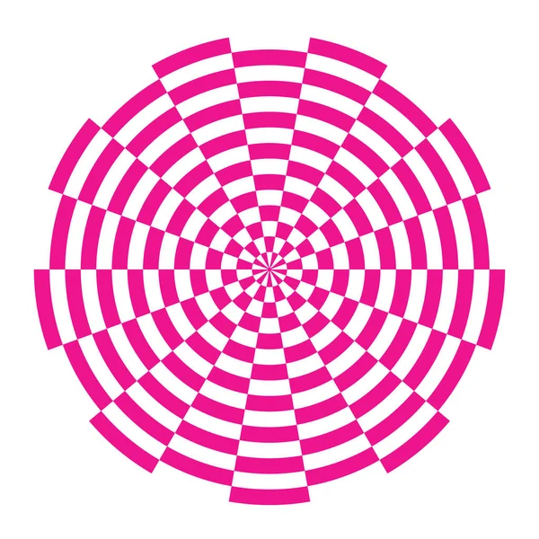 Розовые Белые Чередующиеся Полосы Круглой Форме Элемент Дизайна Абстрактный Фон — стоковый вектор