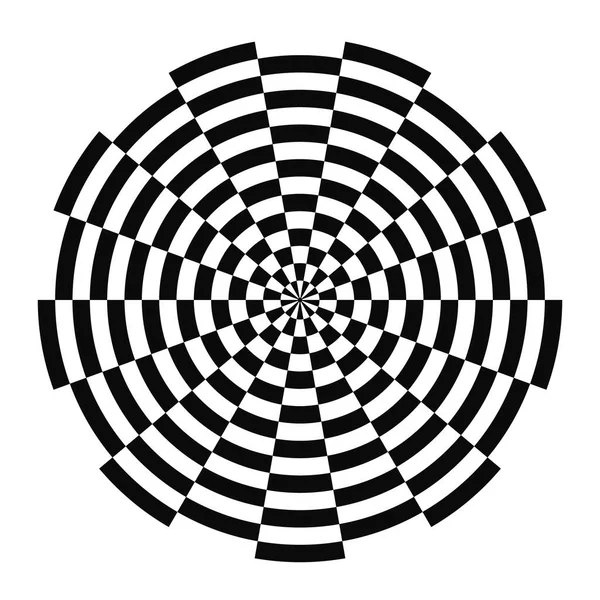 Черно Белые Чередующиеся Полосы Круглой Форме Элемент Дизайна Абстрактный Фон — стоковый вектор
