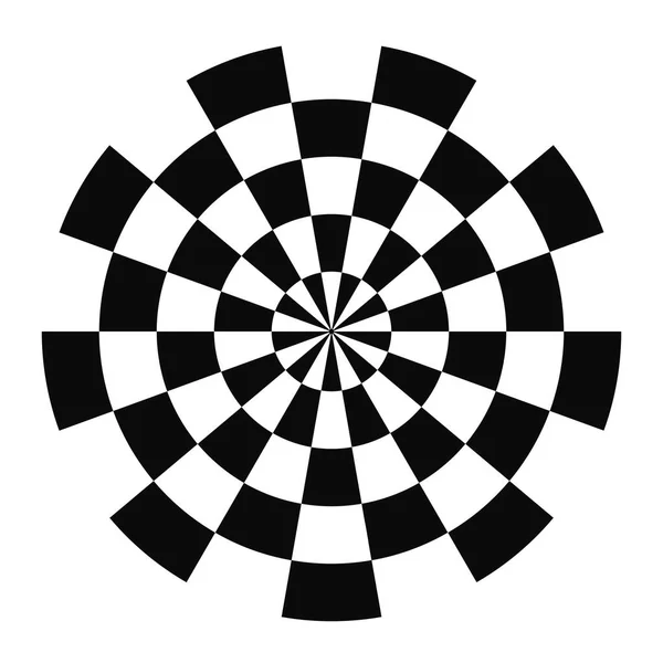 Vzor Spirálního Designu Šachovnice Abstraktní Psychedelické Umění Vektorová Ilustrace — Stockový vektor