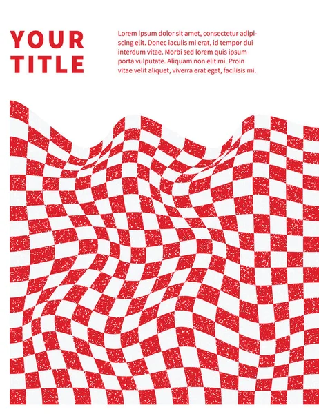 stock vector Red and white checkered background. Template for card, banner, and poster design.