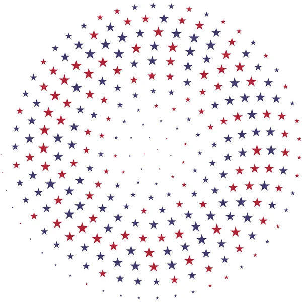 Modèle Étoiles Rouges Bleues Couleurs Drapeau Américain Fête Indépendance Conception — Image vectorielle