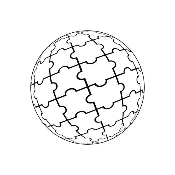 Головоломка Мяч Векторная Иллюстрация — стоковый вектор