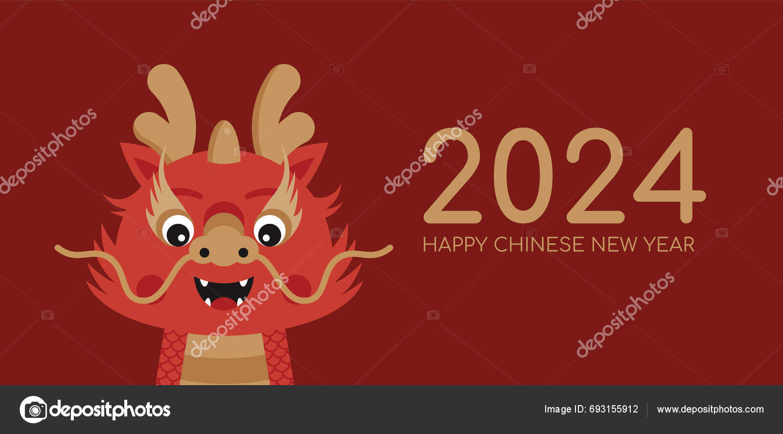 Det Kinesiska Nyåret 2024 Drakens Gott Nytt Kina 2024 Lunar