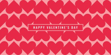 Sevgililer Günün kutlu olsun. Kalpli romantik vektör geçmişi. Sevgililer Günü afişi, afişi, kartı.