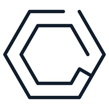 Basit Altıgen labirenti. Labirent illüstrasyonu. 