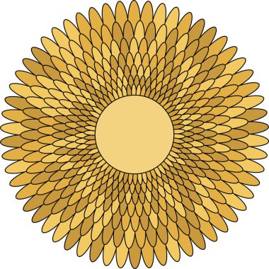 Soyut geometrik çiçek. Vektör illüstrasyonu.