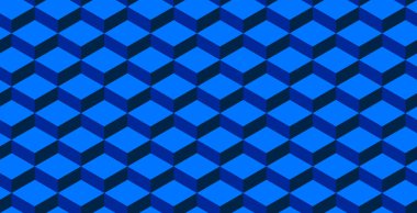 3 boyutlu küboid şekilli kusursuz desen. Vektör geometrik arkaplan