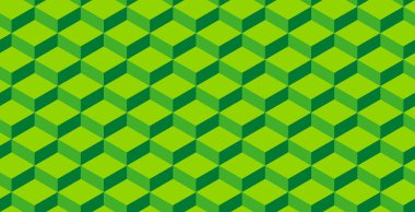 3 boyutlu küboid şekilli kusursuz desen. Vektör geometrik arkaplan