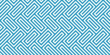 Mavi geometrik dikişsiz desen. Vektör yineleniyor