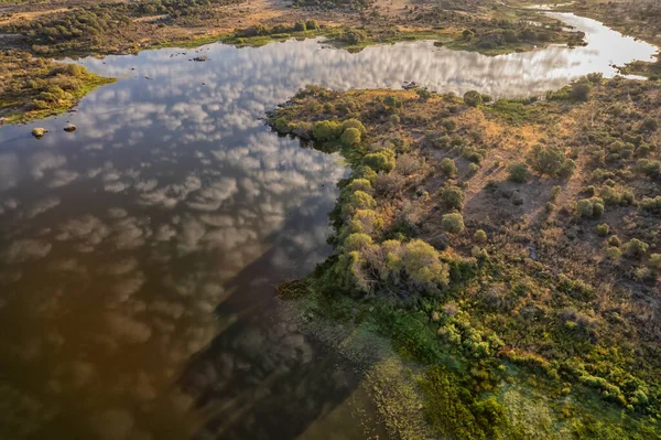 Воздушный Пейзаж Резервуаре Молано Испания — стоковое фото