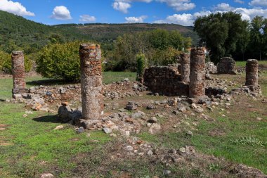 Ammaia 'nın Roma kalıntıları. Portekiz.