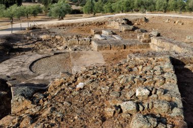 Caparra 'nın Roma harabeleri. Extremadura. İspanya.
