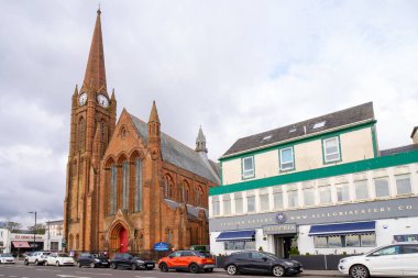 St. Columba 'nın İskoç Piskoposluk Kilisesi Largs' ı. İskoçya. İngiltere. 1876 'da Brisbane ailesinin hediye ettiği arazide inşa edilmiş ve inşaatı Glasgow Kontu finanse etmiş. Largs, Kuzey Ayrshire 'da Clyde' ın Firth of Clyde 'ına bağlı bir kasabadır. 