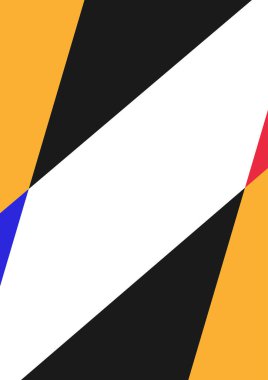 Soyut model. Eğimli çizgiler, düzensiz şekiller. Neoplastisizm tarzında mozaik. Vektör şablonu