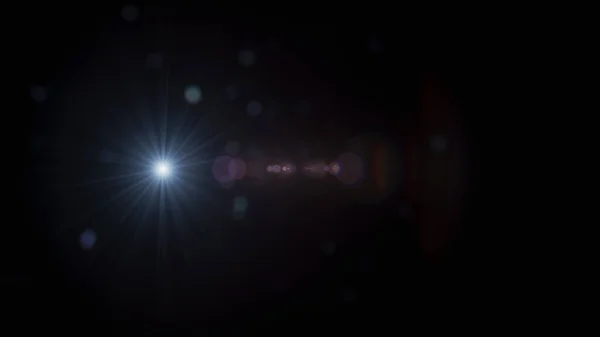 Vita Suddiga Strålar Från Ljus Punkt Ljusläckage Och Ljusfläckar Linseffekten — Stockfoto