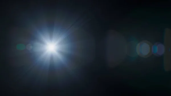 Beyaz Bulanık Işınlar Işık Sızıntısı Etkisi Farklı Şekillerde Işık Noktaları — Stok fotoğraf