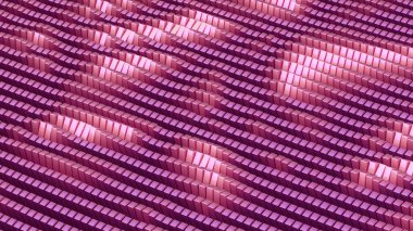 Soyut arkaplan. Farklı renklerde blokları olan akıcı bir yapı. Bilgisayar sanatı. 3D görüntüleme. Modern grafik.