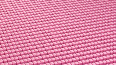 Soyut üniforma arka planı. Pembe renkli bloklar. Geometrik desen. Teknoloji geçmişi. Bilgisayar sanatı. 3D görüntüleme. Modern grafik.