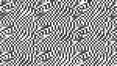 Dijital gürültü mozaiği. Siyah beyaz arka plan. Piksel soyut tarzı. Vektör arkaplanı. EPS10