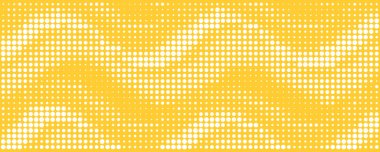 Beyaz noktalı sarı arka plan. Yarım ton tekrarlandı. Dijital mozaik. EPS10 vektör şablonu.