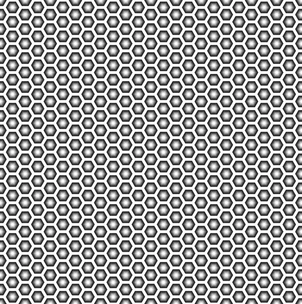 stock image Seamless pattern. Closely spaced hexagons with radial gradient. Roughness, opacity and bump map template for motion design and 3D graphics.