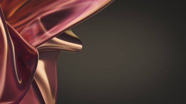 Yumuşak ışıklandırmalı ve nötr arkaplanlı 3 boyutlu sıvı cam yüzey. Modern bileşime, kalın dokuya ve eğik renklere sahip soyut arkaplan.