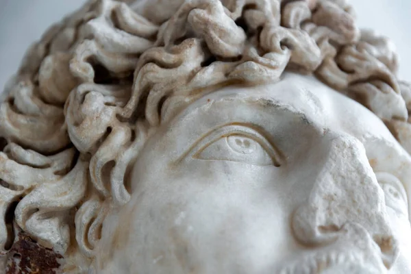 Fragment Ancient Greek Sculpture Head Man — Stock Photo, Image