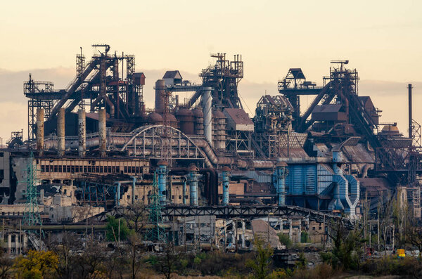 destroyed Azovstal plant in Mariupol Ukraine's war with Russia