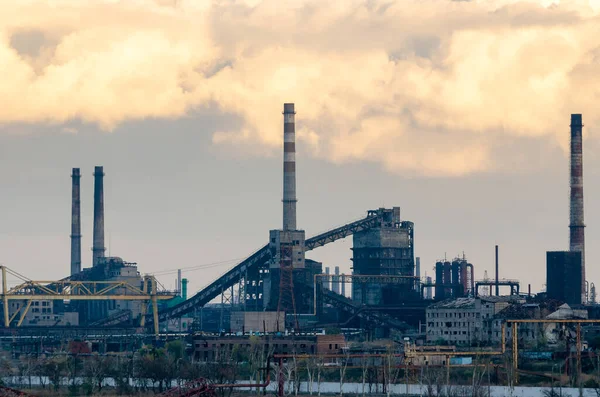Förstört Azovstal Anläggning Mariupol Ukrainas Krig Med Ryssland — Stockfoto