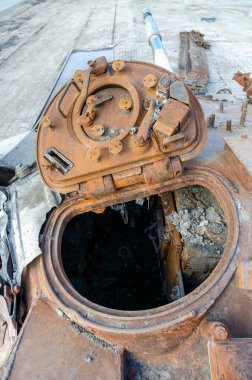 Rusya ile Ukrayna 'daki sokak savaşında hasar gördü.