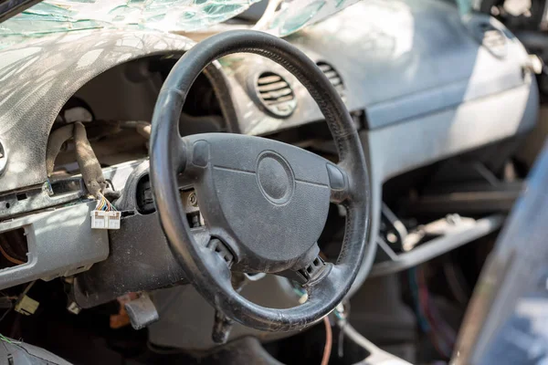 Поврежденные Разграбленные Автомобили Городе Украине Время Войны Россией — стоковое фото