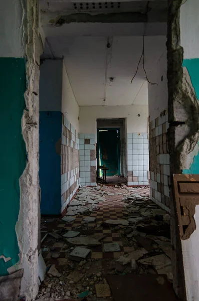 Dentro Una Guerra Hospitalaria Destruida Ucrania —  Fotos de Stock