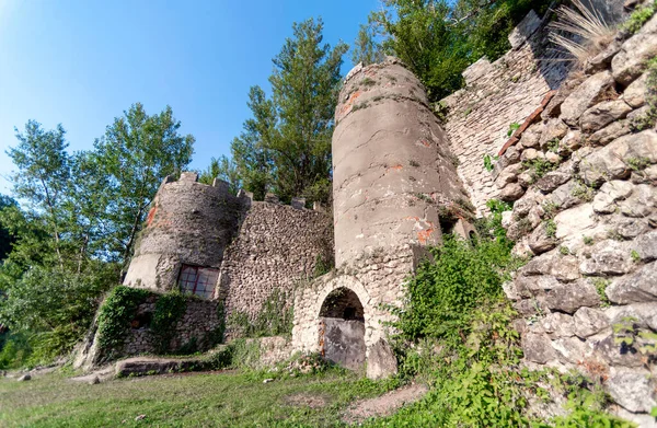 old medieval castle without people in the forest