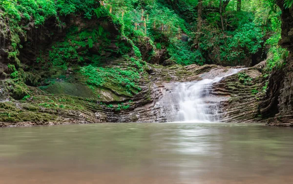 Wasserfall Dschungel Von Thailand Ohne Menschen Landschaft — Stockfoto