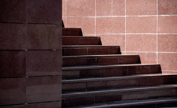 Schody Prázdného Kamenného Žulového Schodiště Bez Lidí — Stock fotografie