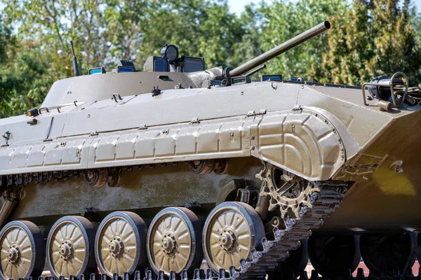 Tanque Militar Calle Ciudad Guerra Kiev Ucrania — Foto de Stock