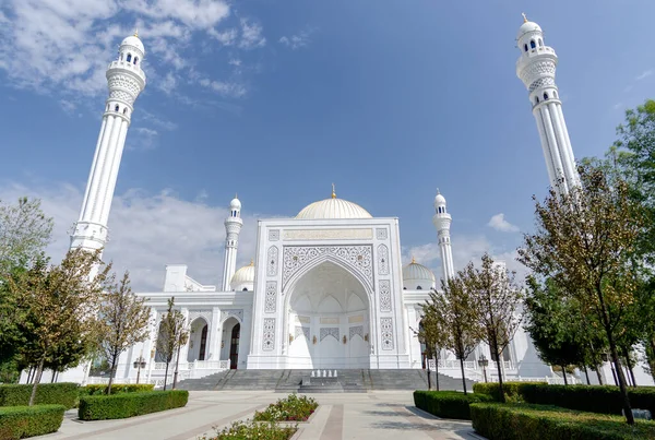 Grande Mosquée Islamique Blanche Grozny Tchétchénie Russie — Photo