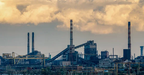Destroyed Azovstal Plant Mariupol Ukraine War Russia — Stock Photo, Image